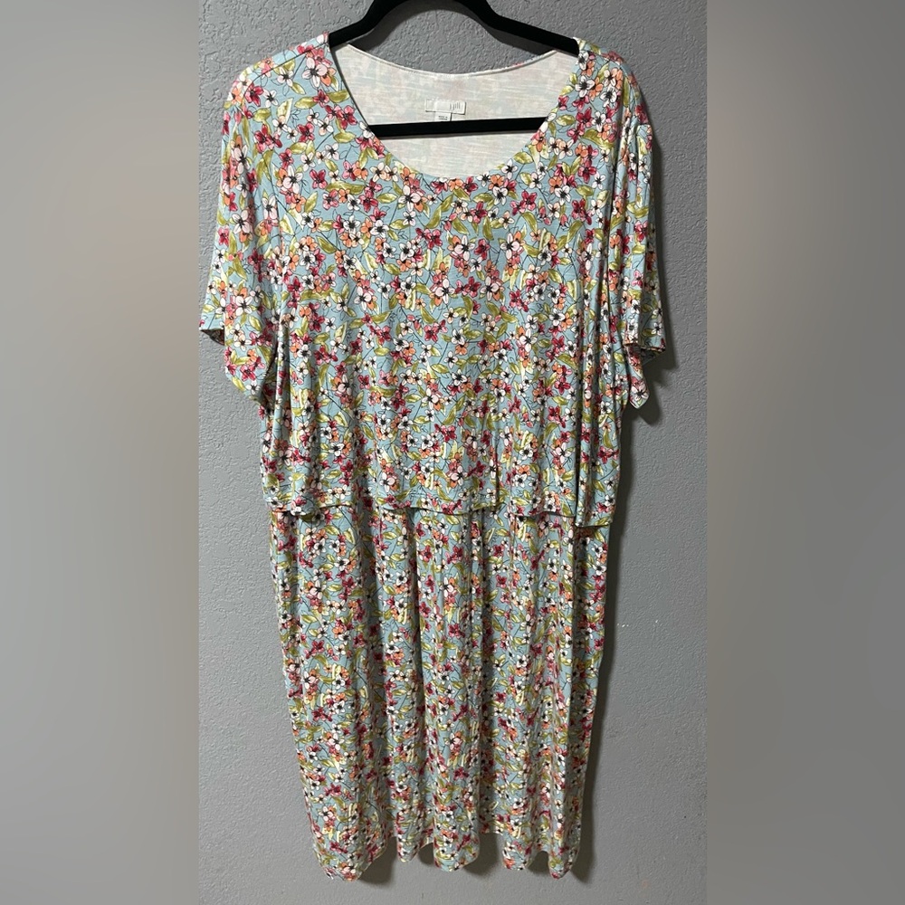 J. Jill Multicolor Floral Midi Dress